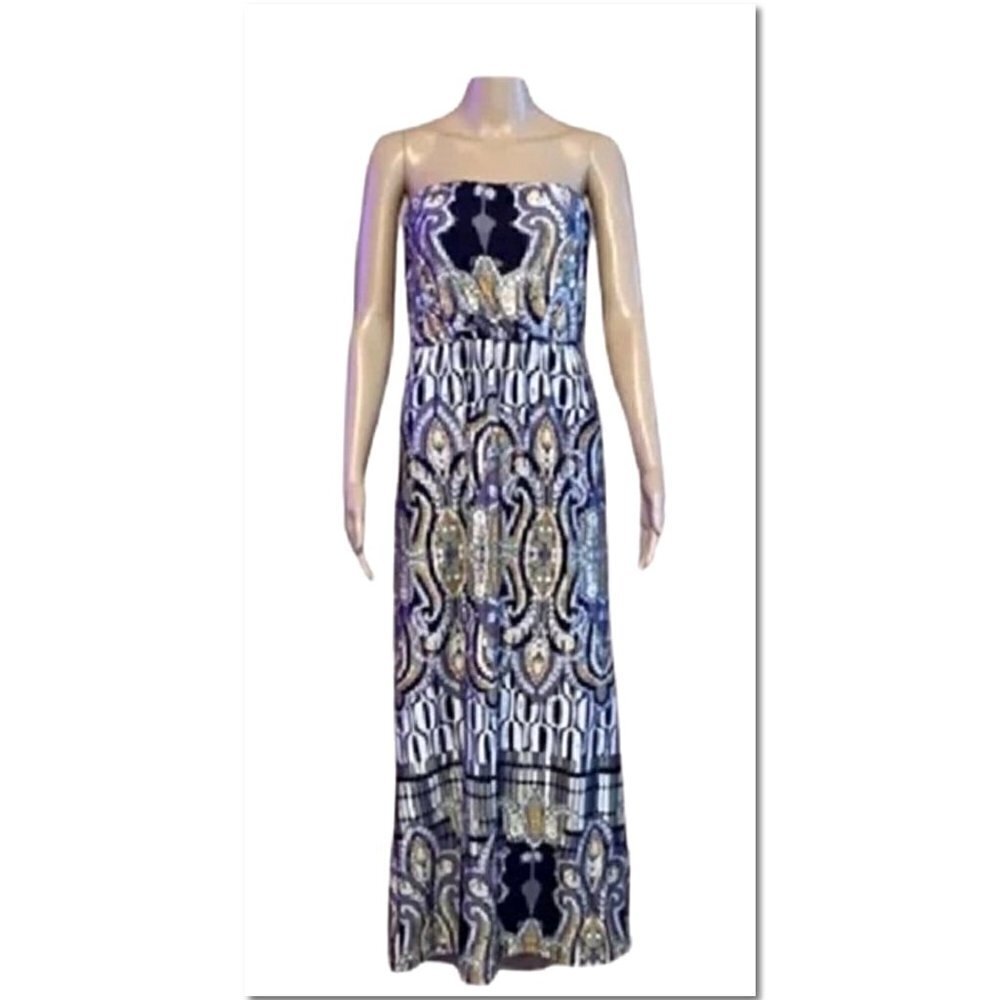 Ruby Rox Full Length Strapless  Open Shoulder Maxi Sundress Size S Anthropologie